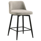 Mellor Slate Brown Fabric Upholstered Swivel Counter Chair Set of 2 — product image 2