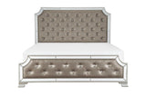 Avondale Silver Modern Contemporary Wood Polyurethane Upholstered Tufted Panel Bedroom Set - Ella Furniture
