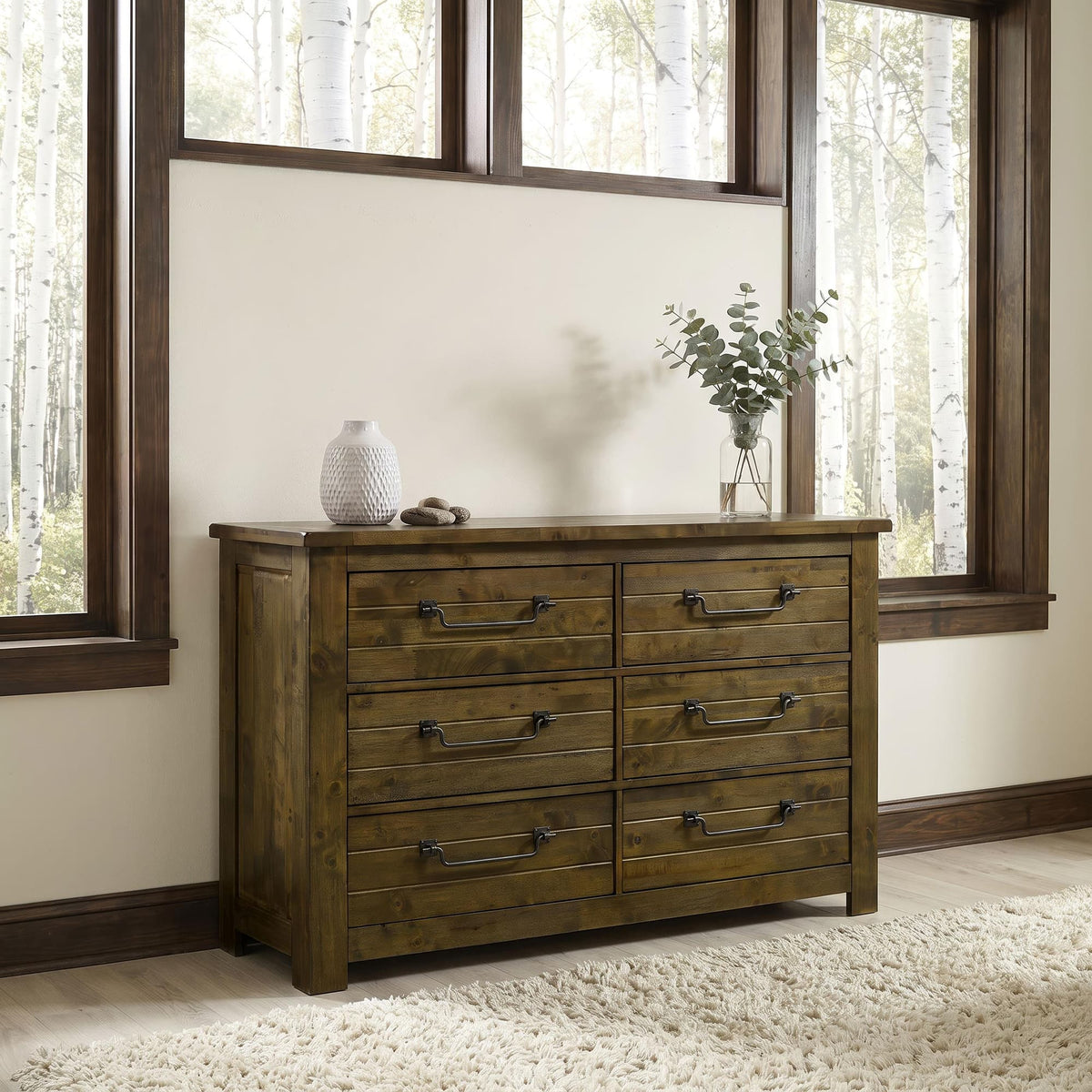 Doherty 6-Drawer Bedroom Dresser Rustic Brown — product image 2