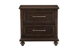 side view of Cardano Charcoal Panel Bedroom Set bed