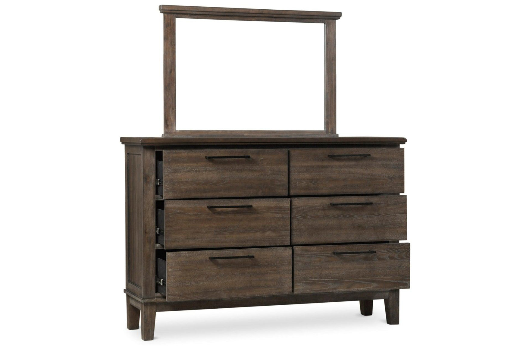Gray Fabric Tufted Bedroom Set bed side view