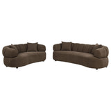 Casarin Brown Fabric 2-Piece Sofa and Loveseat Set — product view