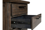Gray Fabric Tufted Bedroom Set bed side view