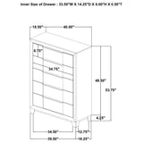 Farre 5-Drawer Chest of Drawers Dark Brown — product image 13