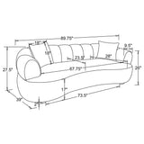 Casarin Brown Fabric Channel-Back Sofa — product image 9