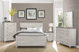 Nashville two-tone antique white and brown panel bed main view