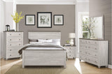 Nashville two-tone antique white and brown panel bed main view