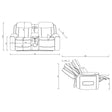 Rojas Dual Power Reclining Loveseat with Bluetooth and LED Lighting Black — product view