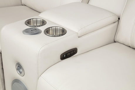 Rojas 2-Piece Dual Power Reclining Sofa Set with Drop-Down Console Greige — product image 13