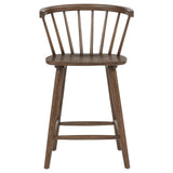 Jeffries 2-Piece Curved Spindle-Back Counter Chair Set Walnut — product image 3