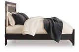 Brizmore Black Queen Panel Bed — side view
