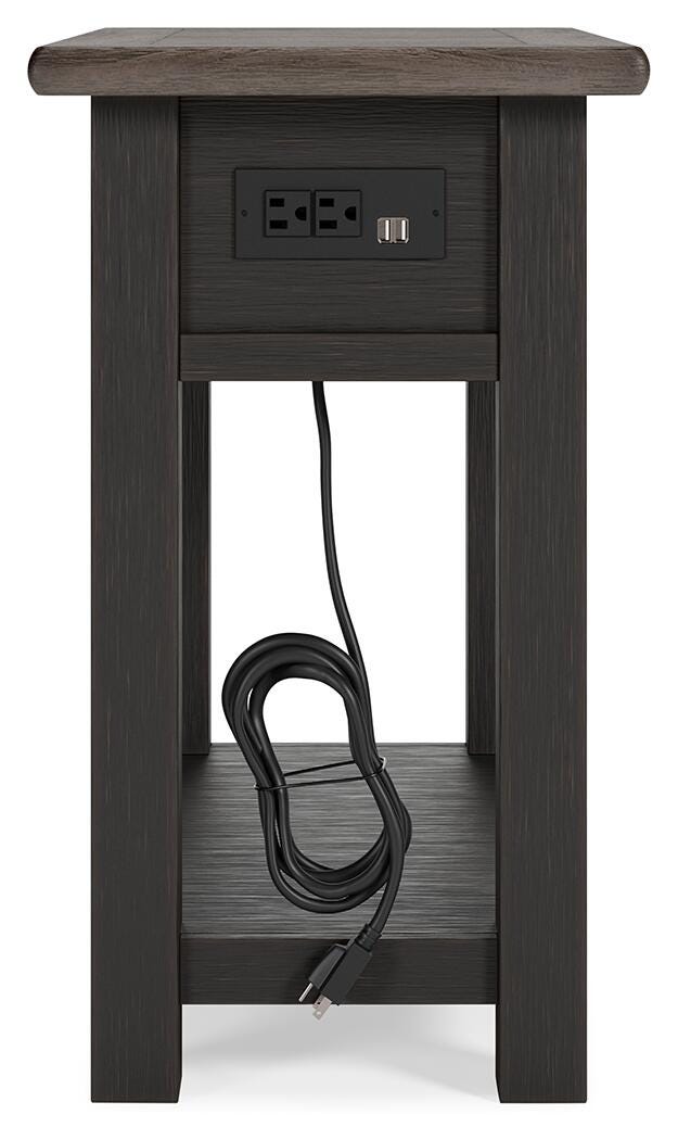 Tyler Grayish Brown/Black Creek 2 End Tables — back view