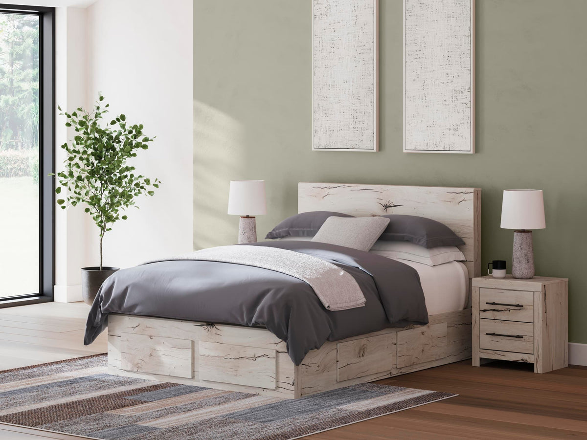 Lawroy Light Natural Queen Panel Storage Bed — product image 2