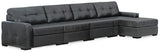Brindley Fog 4-Piece Sectional with Ottoman — product image 2