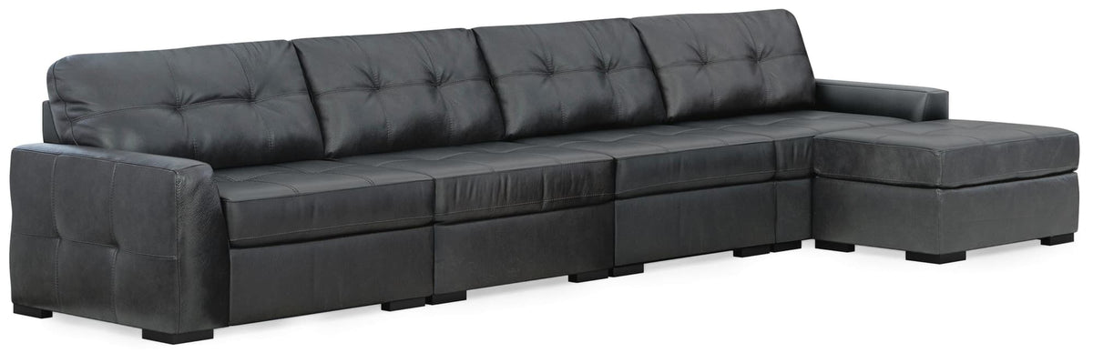 Brindley Fog 4-Piece Sectional with Ottoman — product image 2