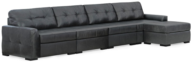 Brindley Fog 4-Piece Sectional with Ottoman — product image 2