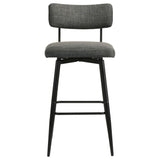 Levine Fabric Upholstered Grey Swivel Bar Chair Set of 2 — product image 3