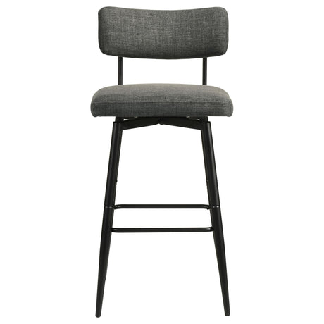 Levine Fabric Upholstered Grey Swivel Bar Chair Set of 2 — product image 3