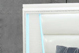 Aanya White LED Dresser & Mirror - Ella Furniture