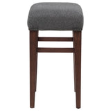 Naser Upholstered Counter Stool Grey and Dark Walnut Set of 2 — product image 4