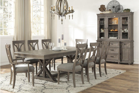 Cardano Brown Rectangular Dining Room Set front view