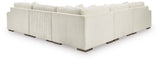 Lindyn Ivory 5-Piece Sectional with Ottoman — back view
