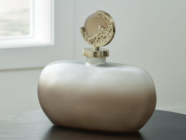 Acario Taupe/Gold Finish Jar from Decor Furniture