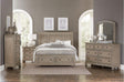 Front view of Bethel Gray Panel Storage Bedroom Set bed