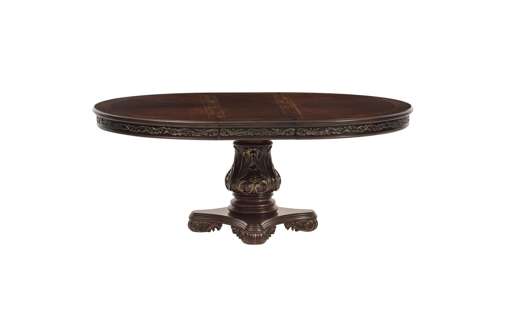 Deryn Park Cherry Modern Classic Traditional Solid Wood Upholstered Oval Dining Room Set - Ella Furniture
