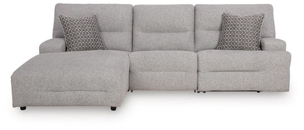 Acklen Place Pewter Performance Fabric,Next-Gen Nuvella™ 3-Piece Power Reclining Sectional - image 1