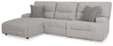 Acklen Place Pewter Performance Fabric,Next-Gen Nuvella™ 3-Piece Power Reclining Sectional - image 2