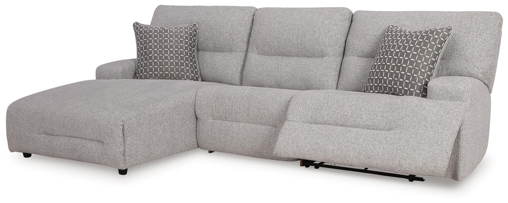 Acklen Place Pewter Performance Fabric,Next-Gen Nuvella™ 3-Piece Power Reclining Sectional - image 3