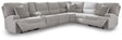 Acklen Place Pewter 7-Piece Power Sectional Reclining Sofa with Storage Console - image 1
