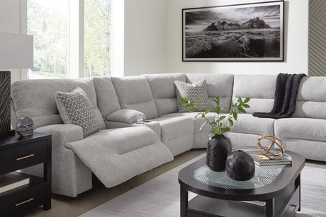 Acklen Place Pewter 7-Piece Power Sectional Reclining Sofa with Storage Console - image 24