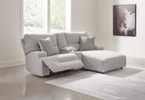 Acklen Place Pewter Performance Fabric,Next-Gen Nuvella™ 3-Piece Power Reclining Sectional Sofa with Chaise - image 1
