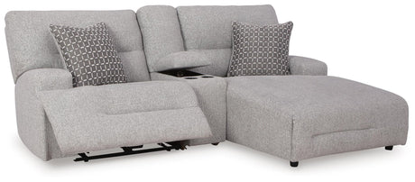 Acklen Place Pewter Performance Fabric,Next-Gen Nuvella™ 3-Piece Power Reclining Sectional Sofa with Chaise - image 3