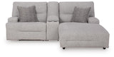 Acklen Place Pewter Performance Fabric,Next-Gen Nuvella™ 3-Piece Power Reclining Sectional Sofa with Chaise - image 4