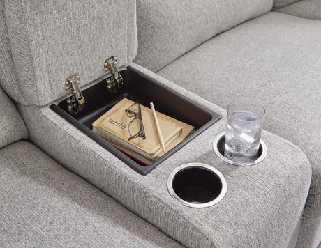 Acklen Place Pewter Performance Fabric,Next-Gen Nuvella™ 3-Piece Power Reclining Sectional Sofa with Chaise - image 6