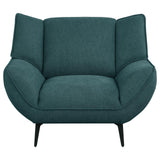 Acton Upholstered Flared Arm Chair Teal Blue 511163 - Ella Furniture