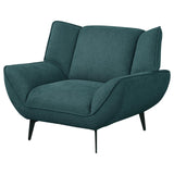 Acton Upholstered Flared Arm Chair Teal Blue 511163 - Ella Furniture