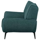 Acton Upholstered Flared Arm Chair Teal Blue 511163 - Ella Furniture
