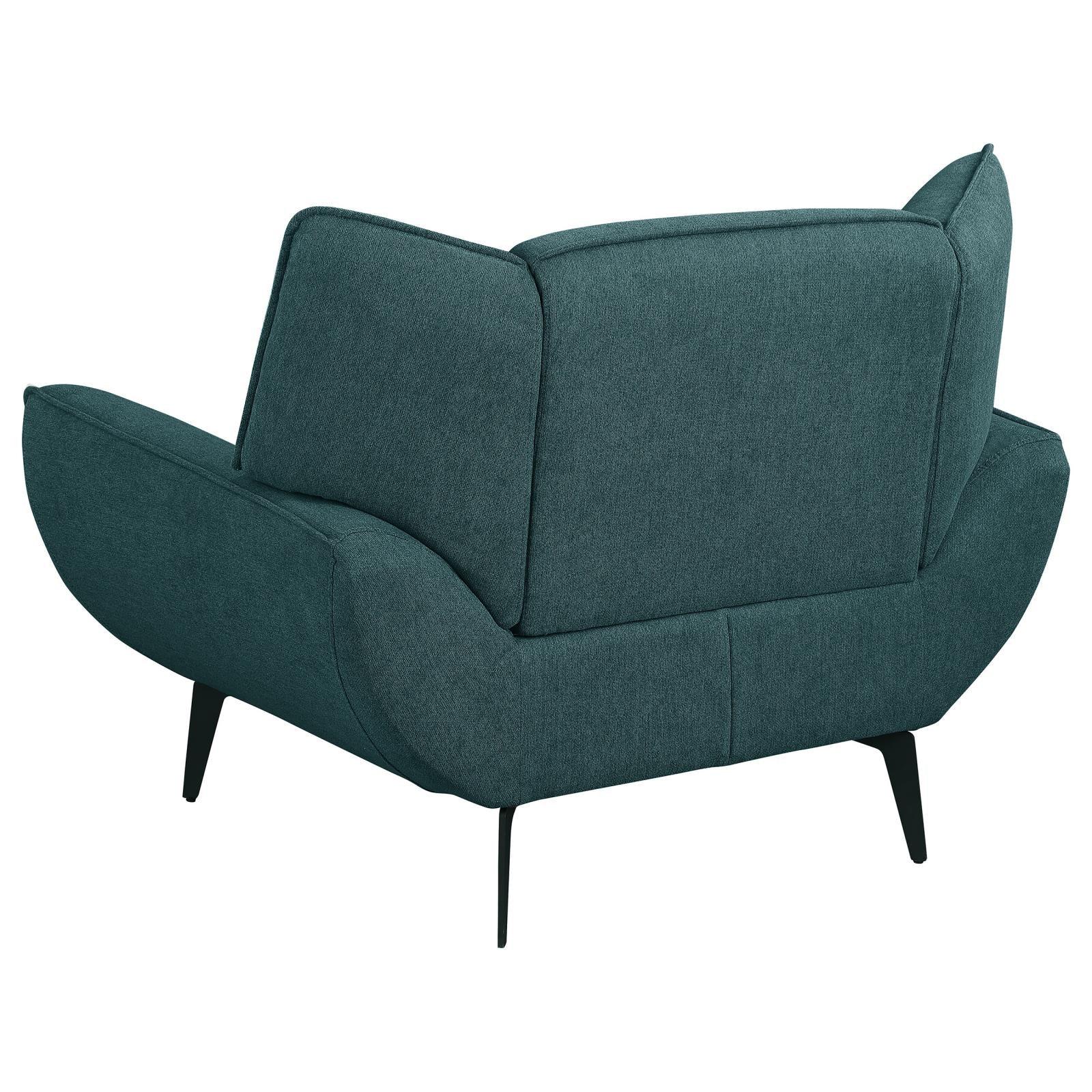 Acton Upholstered Flared Arm Chair Teal Blue 511163 - Ella Furniture