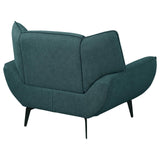Acton Upholstered Flared Arm Chair Teal Blue 511163 - Ella Furniture