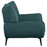 Acton Upholstered Flared Arm Chair Teal Blue 511163 - Ella Furniture