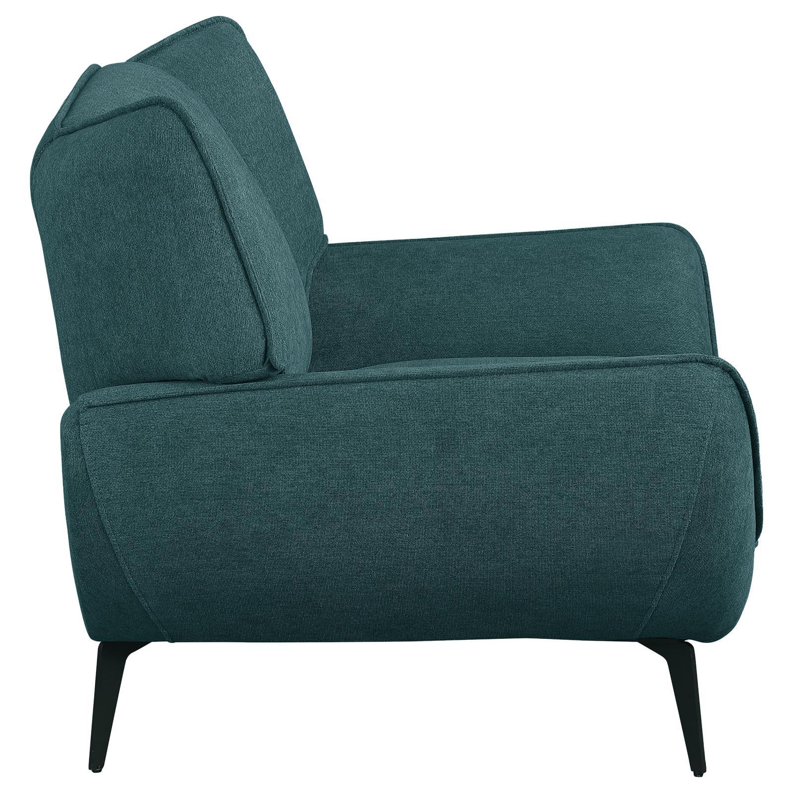 Acton Upholstered Flared Arm Chair Teal Blue 511163 - Ella Furniture