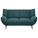 Acton Upholstered Flared Arm Loveseat Teal Blue 511162 - Ella Furniture