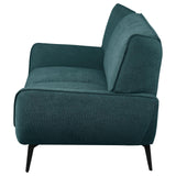 Acton Upholstered Flared Arm Loveseat Teal Blue 511162 - Ella Furniture