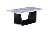 Adea set of three black and white marble top coffee tables