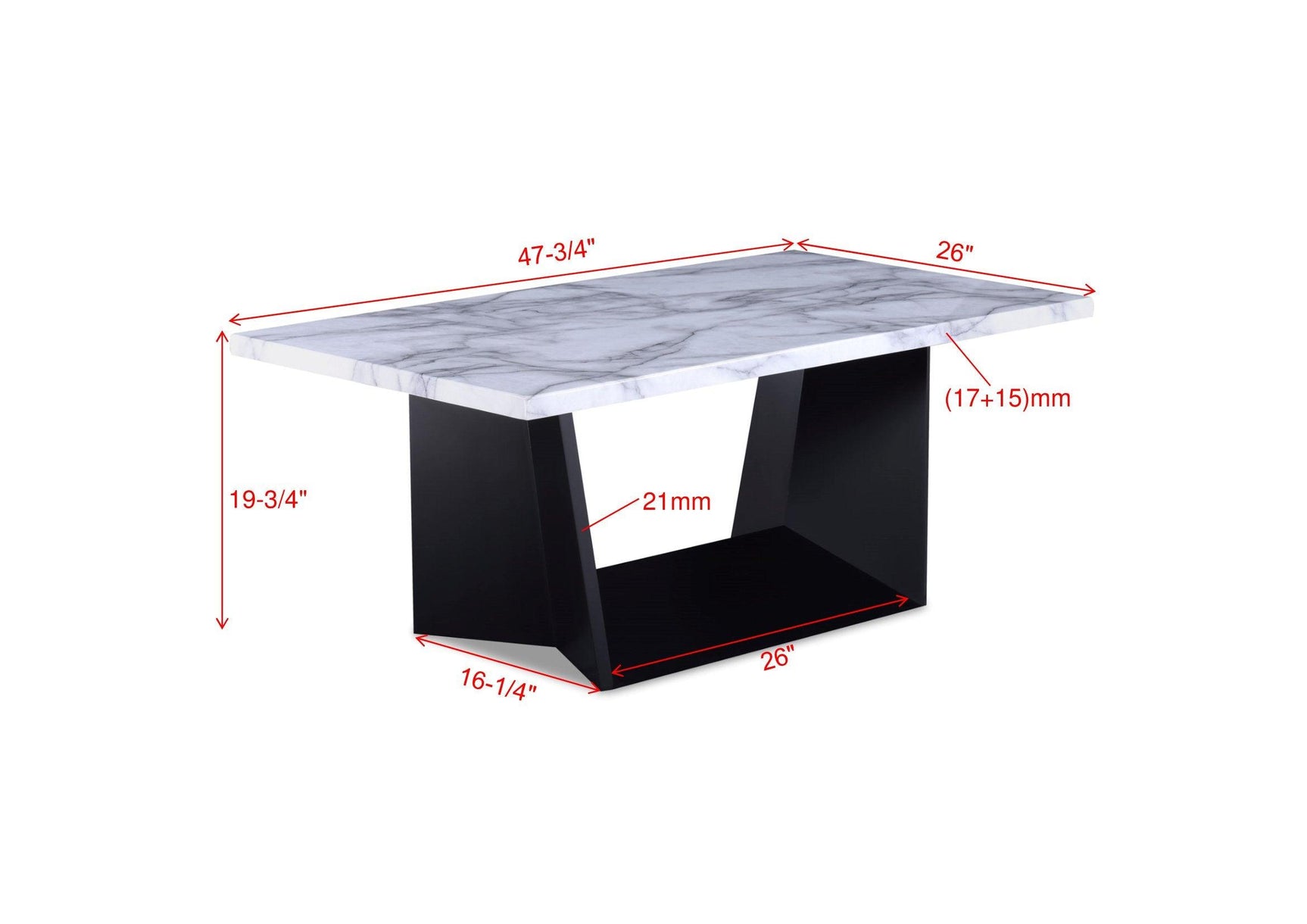 Adea coffee table set shown in modern living room