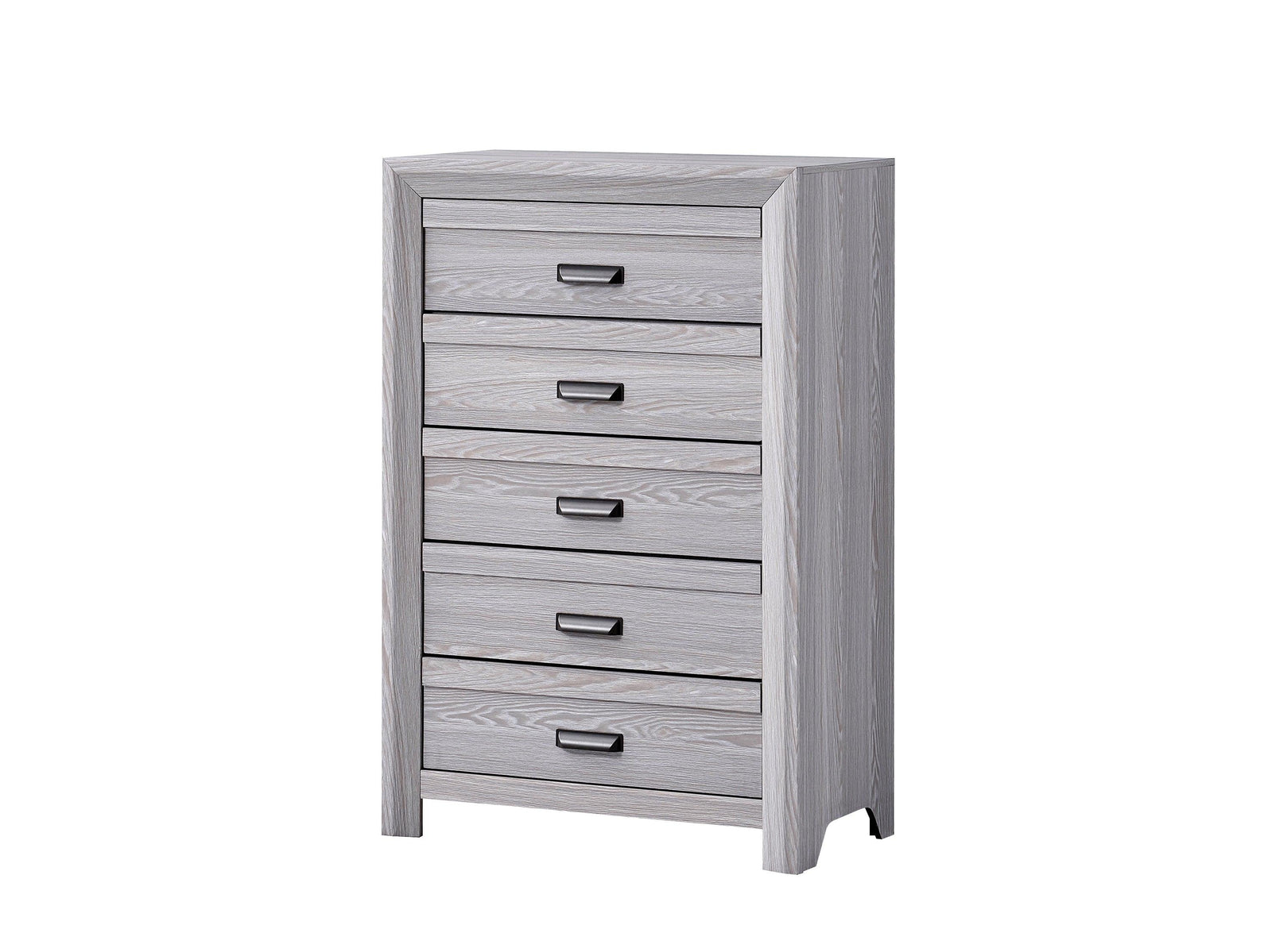 Adelaide Drift Wood Modern Contemporary Solid Wood And Veneers 5-Drawers Chest - Ella Furniture